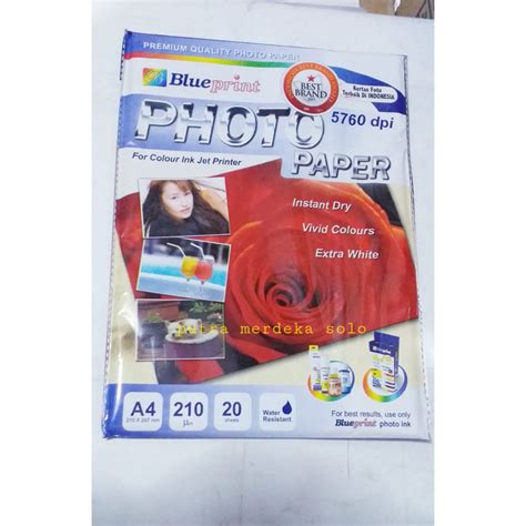 Jual Kertas Foto Sticker Photo Photo Paper Glossy Silky BluePrint V