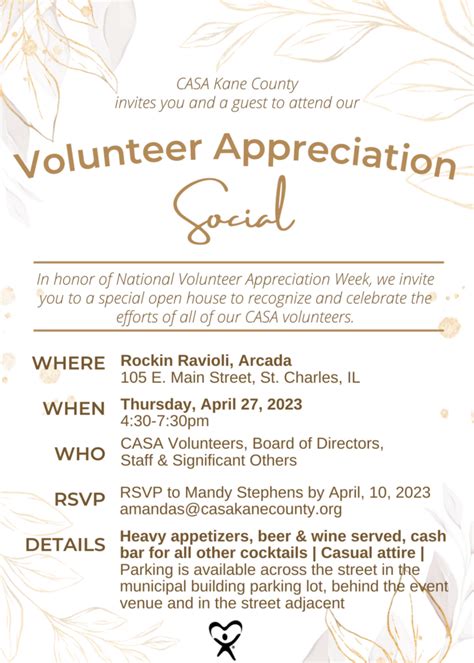 Volunteer Appreciation Event Casa Kane County Website