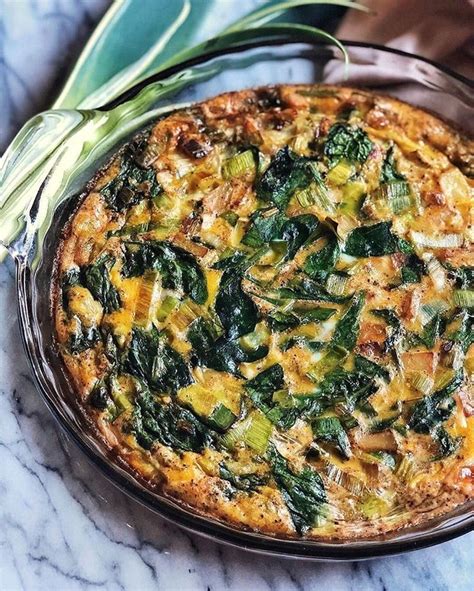 Leek And Potato Frittata • Ingredients 1 Cup Fingerling Potatoes Diced 1 Cup Leeks White