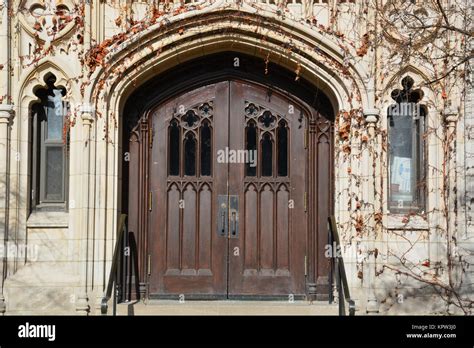 Gothic Double Door Entryway To The Ryerson Hall Laboratory Building On