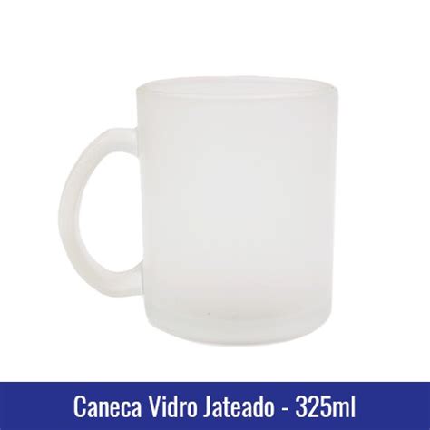 Canecas De Vidro Jateada Para Sublima O Ml Shopee Brasil