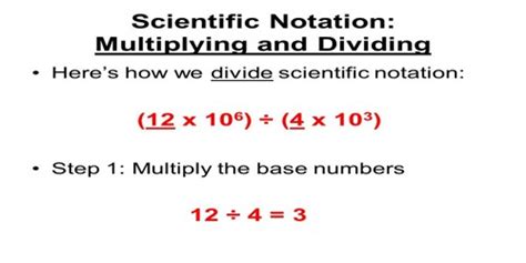 Dividing Scientific Notation Numbers Assignment Point