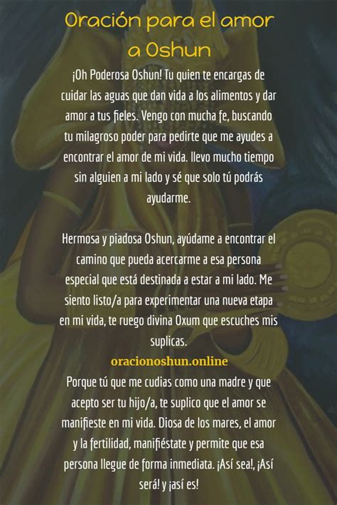 Oraci N A Oshun Para El Amor Atraerlo Diosa Del Amor Yoruba