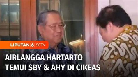 VIDEO Ketua Umum Golkar Airlangga Hartarto Sambangi Kediaman SBY Di