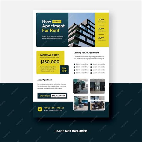 Premium Psd Apartment Flyer Template Design A4