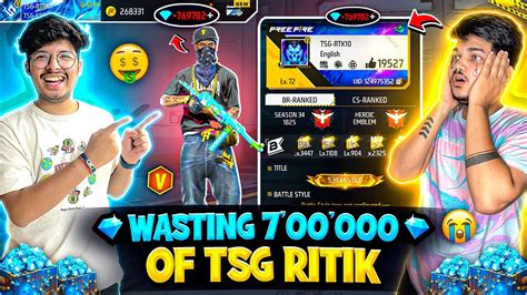 Free Fire TSG Ritik Id Scammed He Lost His 7 00 000 DiamondsAngry