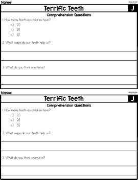 Level J Reading Comprehension Passages And Questions By Happy Class Goals