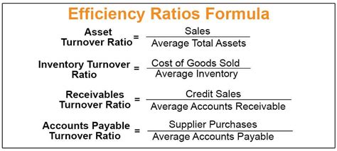 Efficiency Ratios Formula Step By Step Calculations