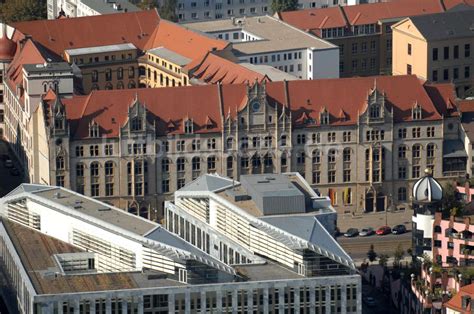 Magdeburg Aus Der Vogelperspektive Justizzentrum Mit Amtsgericht Magdeburg