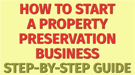 Starting A Property Preservation Business Guide How To Start A