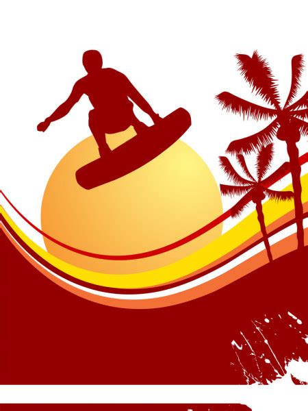 Summer Holiday Man With Surfboard Stock Vector Image By ©kudryashka