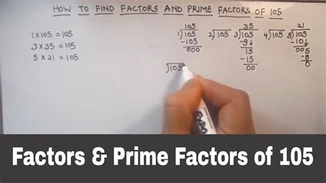 How To Find Factors Of 105 Factors And Prime Factors Of 105 Finding