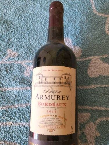 2014 Johanès Boubée Château Armurey Bordeaux Vivino