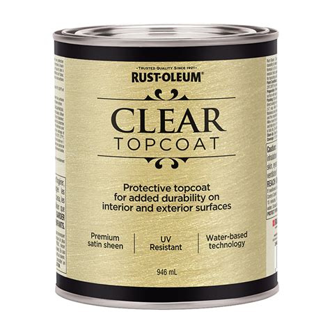 Rust Oleum Water Based Metallic Paint 946 Ml Clear Satin 264624