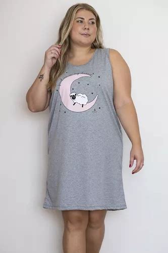 Regatão Feminino Plus Size De Algodão Lua Parcelamento Sem Juros