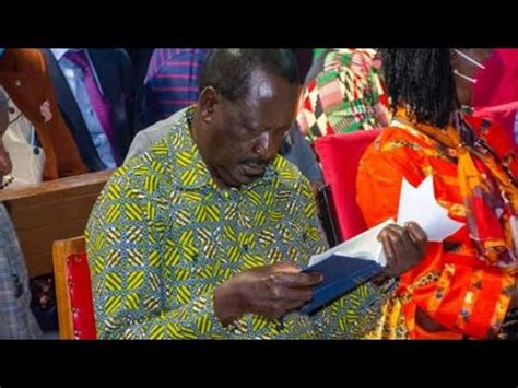 Live Raila Odinga Attending Church Service In Nairobi Just Hours To