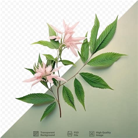 Premium Psd Floral Neem Foliage Against Transparent Background