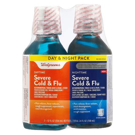 Walgreens Daytime And Nighttime Severe Cold And Flu Liquid Cooling Walgreens