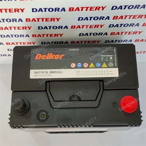 Promo Aki Battery Mobil Delkor Nx110 5l 80d26l Aki Kering Bebas