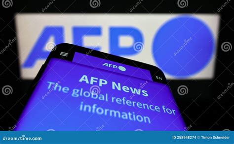 Mobile Phone With Website Of News Agency Agence France Presse Afp On