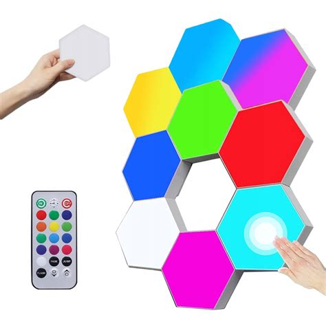 Lampa Hexagon Plaster Miodu Rgb Usb Pilot Zestaw Timer Lampka Biurkowa