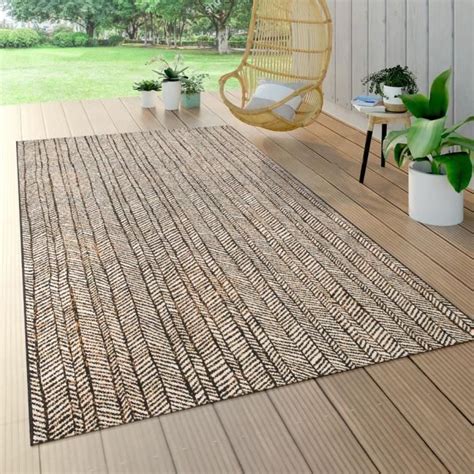 Tapis D Ext Rieur Pour Terrasse Et Balcon Motif G Om Trique Moderne