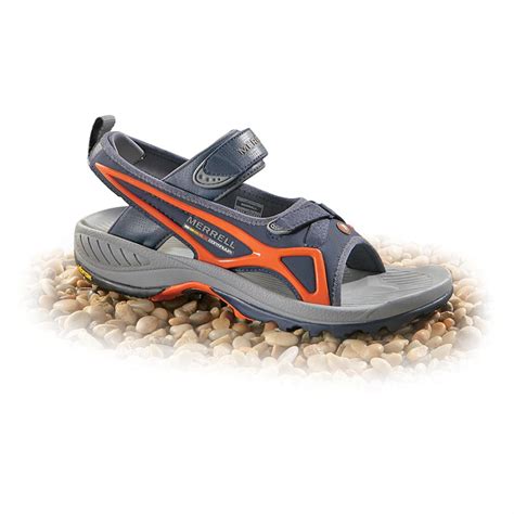 Mens Merrell® Vibram® Pursuit Lite Sandals Navy Red 92731 Sandals And Flip Flops At