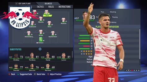 FIFA22 BEST RB LEIPZIG FORMATION TACTICS AND INSTRUCTIONS YouTube