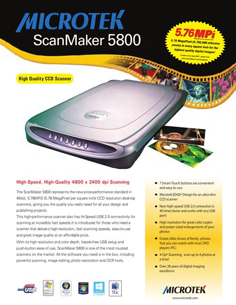 PDF manual for Microtek Scanner ScanMaker 4800