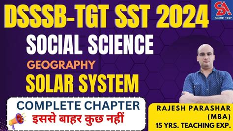 Dsssb Chand Tgt Sst I Social Science Solar System Important Mcqs I