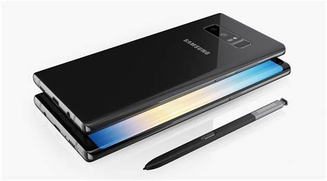 Samsung Galaxy Note 8 Midnight Black Modelo 3d 39 3ds C4d Fbx Ma Max Obj Free3d