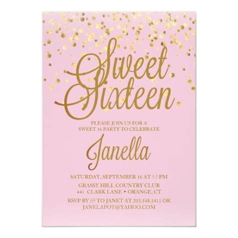 Sweet 16 Invitations | Zazzle.com