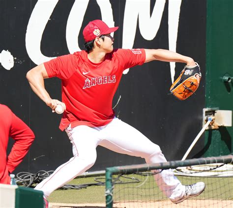 大谷翔平、2年連続開幕投手へブルペン調整 スプリット系多めに40球 31日アスレチックス戦 Mlb写真ニュース 日刊スポーツ