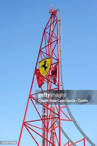 A View Of The New Ferrari Land Roller Coaster At Port Aventura World