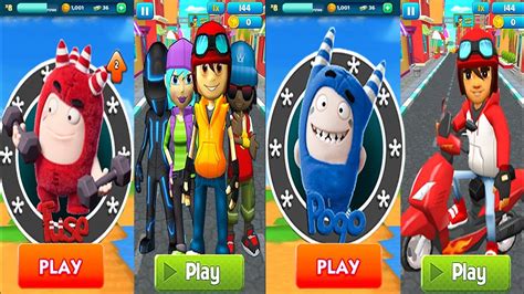 Oddbods Turbo Run Vs Subway Scooters Free Run Race New Race New