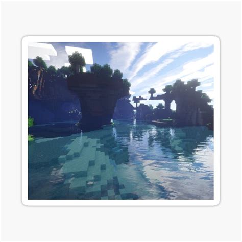 "Video Game Scenery for Kids Beautiful Pixel Landscape Ocean" Sticker ...