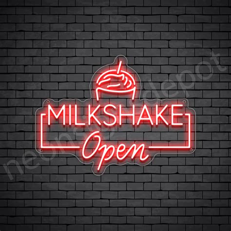 Milkshake V Neon Sign Neon Signs Depot