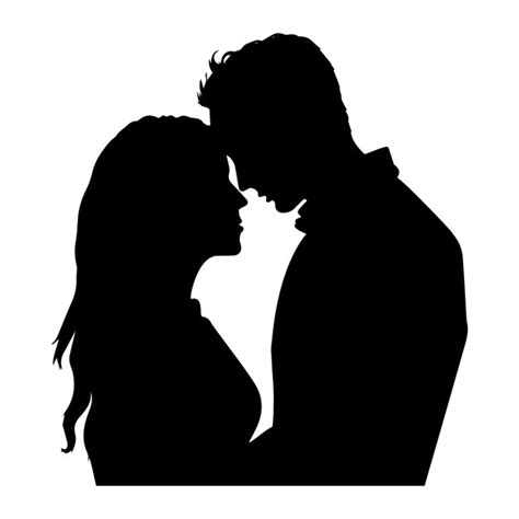 Premium Vector Man And Woman Couple Lovers Silhouette Isolated Vector Illustration