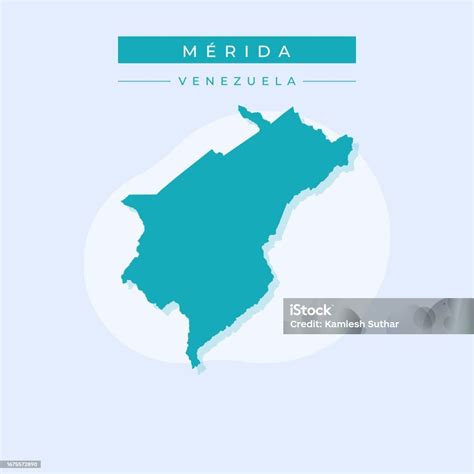 Ilustración De Vector De Ilustración Vectorial Del Mapa De Mérida