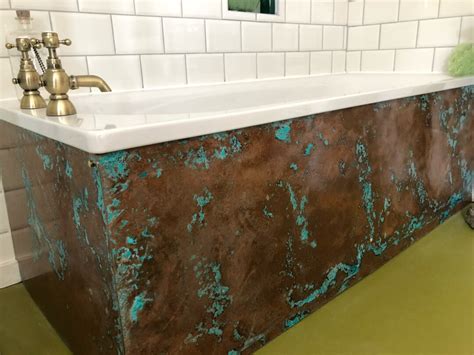 Aged Copper Bath Panels Project Halman Thompson