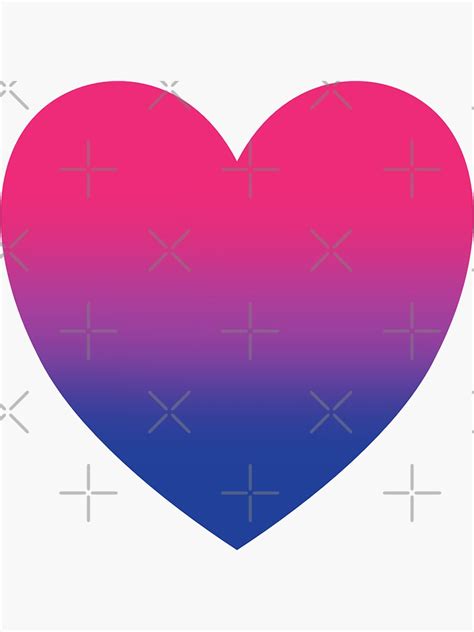 Bi Pride Flag Ombré Heart Sticker For Sale By Kaitlinpeppers Redbubble