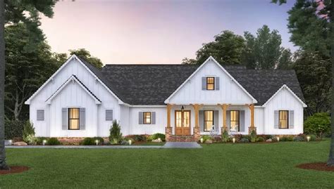 Single Story Craftsman House Plans