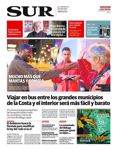 Las Portadas De Diario Sur Diario Sur De Enero De