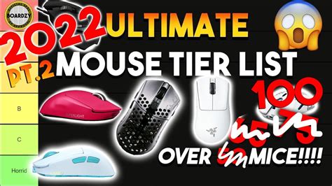 2022 ULTIMATE Gaming Mouse Tier List 100 MICE RANKED MONUMENTAL