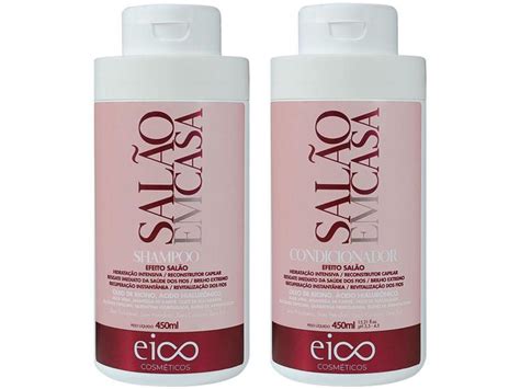 Eico Shampoo E Condicionador - Shampoo e Condicionador Eico Salão em Casa - Eico 450ml Cada - Kit ...