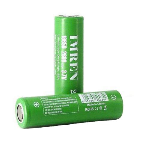 Imren 26s 18650 2600mah 38a Battery Budget Vapors