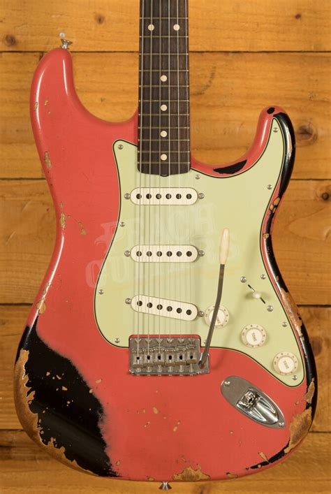 Fender Custom Shop 59 Strat Heavy Relic Faded Fiesta Redblack