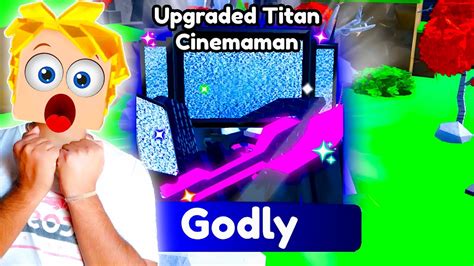 The New Godly Upgraded Titan Cinemaman Is Overpowered Toilet Tower Defense Youtube