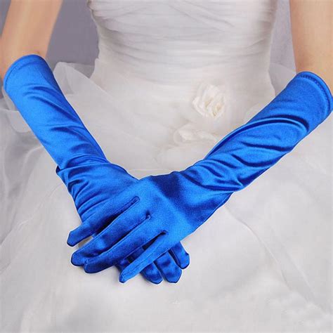 Buy Uniqueness Wedding Bridal Evening Party Prom Gloves Womens Satin