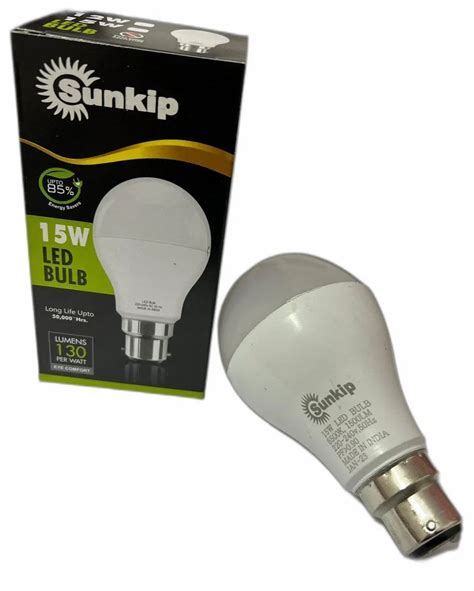 Aluminum Sunkip 15w Led Bulb Cool Daylight At Rs 76piece In New Delhi Id 2849526891497